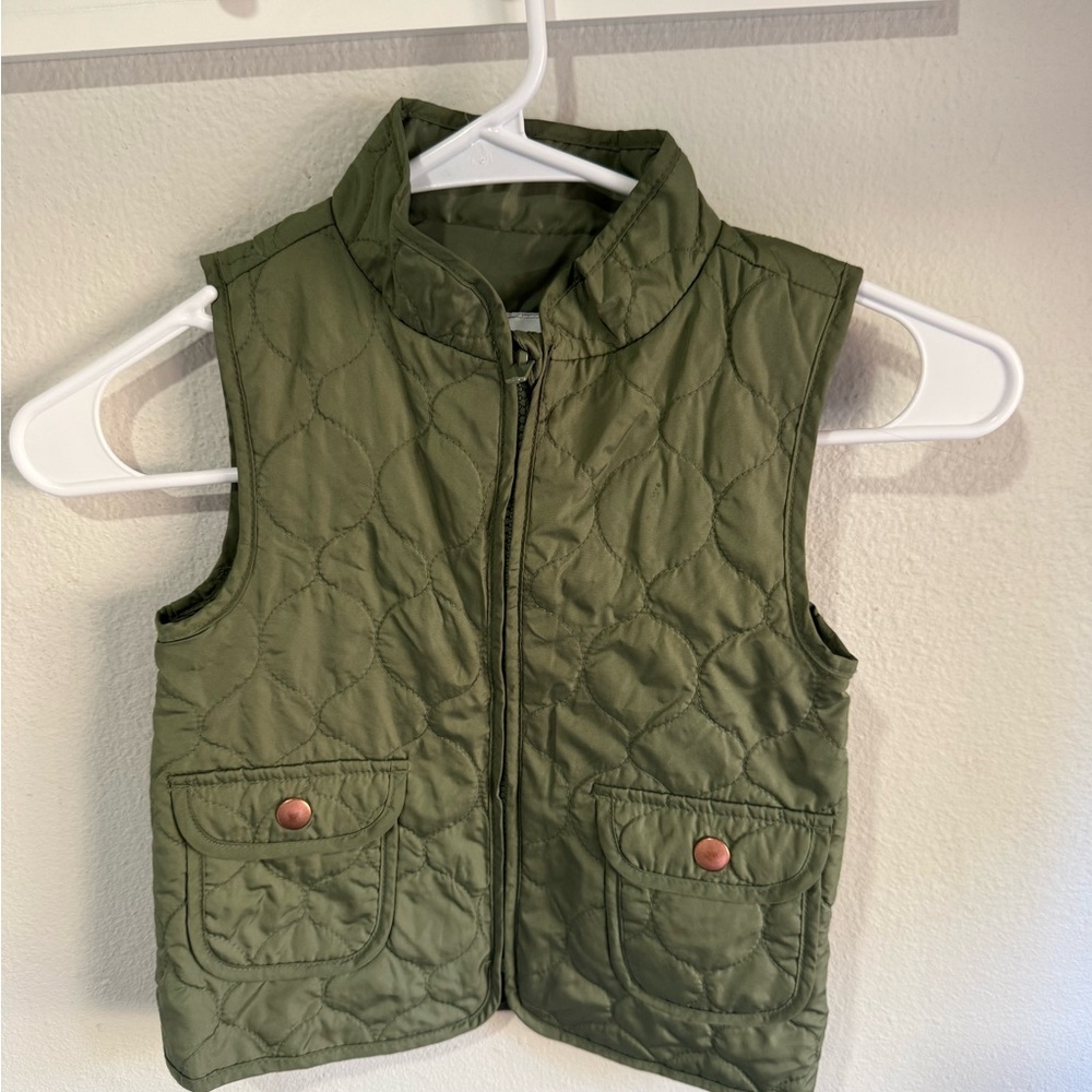 Old Navy Kids Quilted Olive Vest